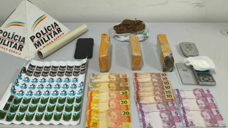 Traficante itaunense é preso entregando três barras de maconha em Carmo de Cajuru