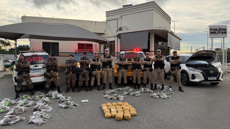 Vídeo: casal é preso com maconha, haxixe e Skank avaliados em R$ 4 milhões na MG 050