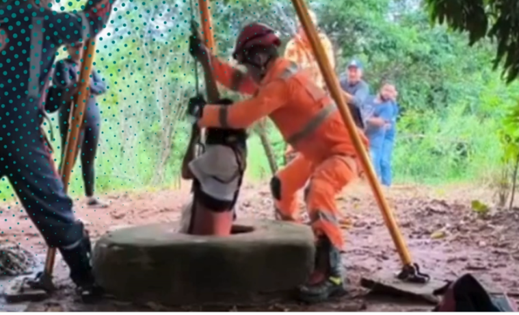Vídeos: duas pessoas caem em cisternas descobertas em Minas Gerais