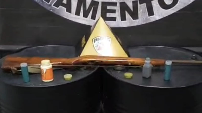 PM prende autor de ameaça e apreende arma de fogo no povoado de Vista Alegre