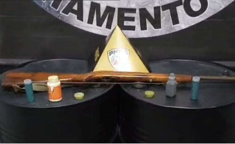 PM prende autor de ameaça e apreende arma de fogo no povoado de Vista Alegre