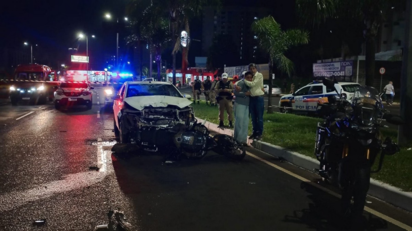 Vídeo: motorista se distrai com celular e atropela três policiais militares em MG