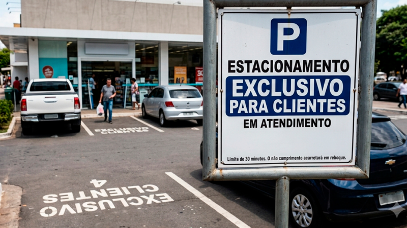 Justiça determina que Drogaria Araújo retire placas de vagas exclusivas para clientes em Pará de Minas