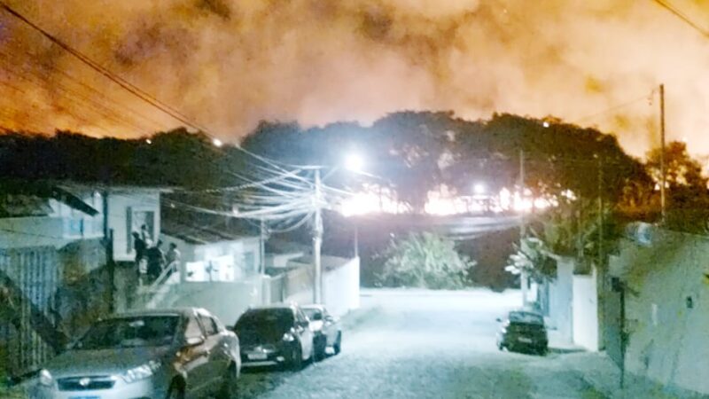 Incêndio consome mais de 3 hectares de vegetação no bairro Universitário, em Itaúna