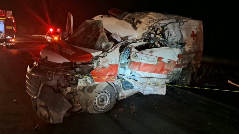Motorista de ambulância de Lagoa da Prata morre em acidente com rodotrem na BR-354