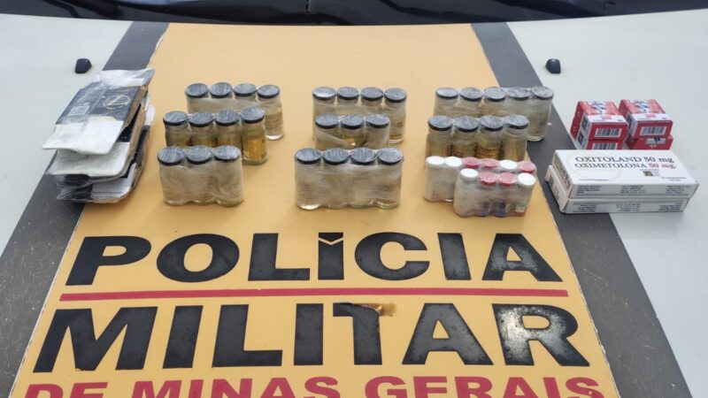 Homem é preso pela PMRv com anabolizantes contrabandeados do Paraguai na MG-050