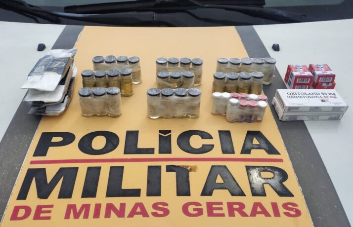 Homem é preso pela PMRv com anabolizantes contrabandeados do Paraguai na MG-050